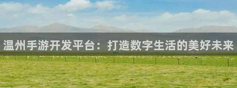 恩佐娱乐官方注册:温州手游开发平台:打造数字生活的美好未来